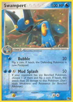 Swampert 5/17 Rare card from POP Series 1