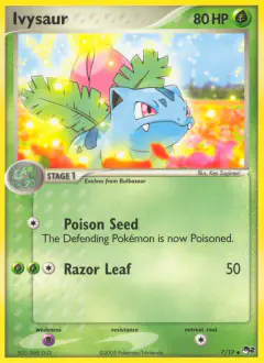 Ivysaur 7/17 Uncommon card from POP Series 2