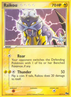 Raikou 3/17 Rare card from POP Series 2