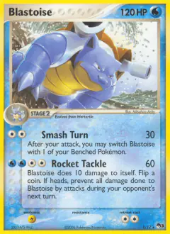 Blastoise 1/17 Rare card from POP Series 3