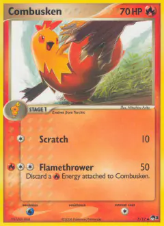 Combusken 7/17 Uncommon card from POP Series 3