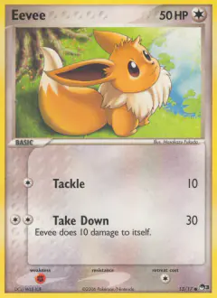 Eevee 13/17 Common card from POP Series 3