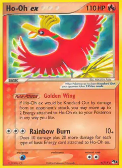 Ho-Oh ex 17/17 Rare card from POP Series 3