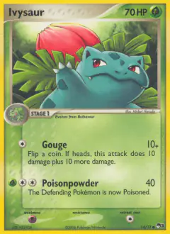Ivysaur 14/17 Common card from POP Series 3