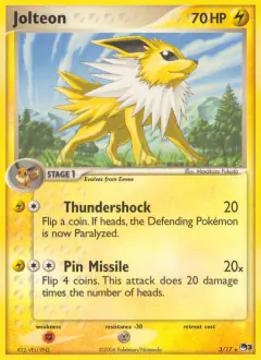 Jolteon 3/17 Rare card from POP Series 3