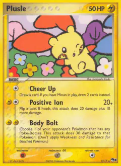 Plusle 5/17 Rare card from POP Series 3