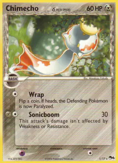Chimecho δ 1/17 Rare card from POP Series 4