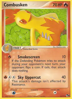 Combusken 6/17 Uncommon card from POP Series 4
