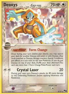 Deoxys δ 2/17 Rare card from POP Series 4