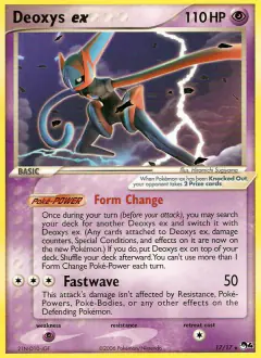 Deoxys ex 17/17 Rare card from POP Series 4