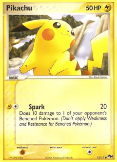 Pikachu 13/17 Common card from POP Series 4