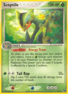 Sceptile 5/17 Rare card from POP Series 4