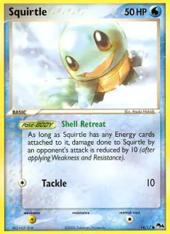 Squirtle 14/17 Common card from POP Series 4