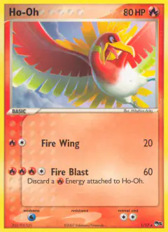 Ho-Oh 1/17 Rare card from POP Series 5