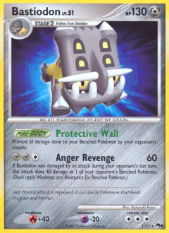 Bastiodon 1/17 Rare card from POP Series 6