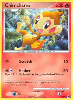 Chimchar 14/17 Common card from POP Series 6