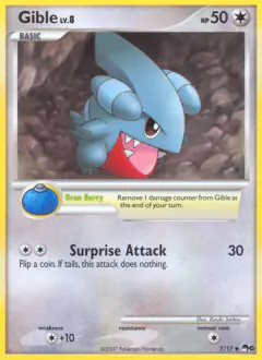 Gible 7/17 Uncommon card from POP Series 6