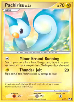 Pachirisu 4/17 Rare card from POP Series 6