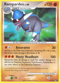 Rampardos 5/17 Rare card from POP Series 6