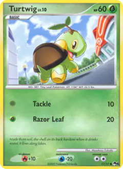 Turtwig 17/17 Common card from POP Series 6