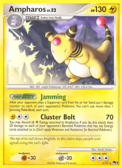 Ampharos 1/17 Rare card from POP Series 7