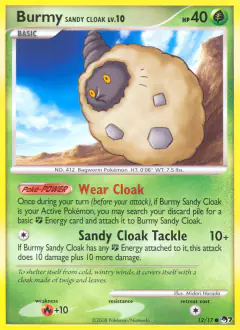 Burmy Sandy Cloak 12/17 Common card from POP Series 7