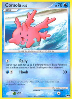 Corsola 13/17 Common card from POP Series 7