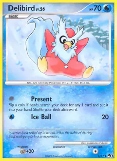 Delibird 6/17 Uncommon card from POP Series 7