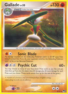 Gallade 2/17 Rare card from POP Series 7