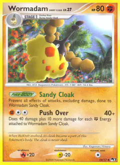 Wormadam Sandy Cloak 10/17 Uncommon card from POP Series 7
