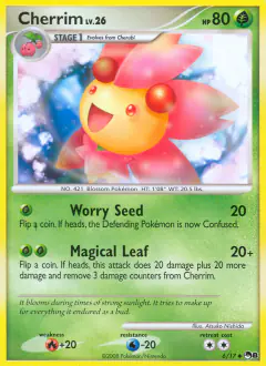 Cherrim 6/17 Uncommon card from POP Series 8