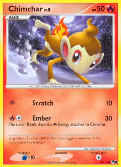 Chimchar 12/17 Common card from POP Series 8
