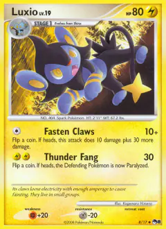 Luxio 8/17 Uncommon card from POP Series 8