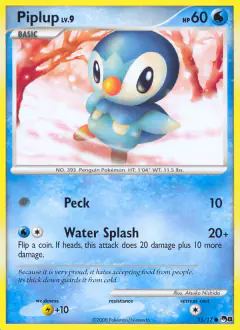 Piplup 15/17 Common card from POP Series 8