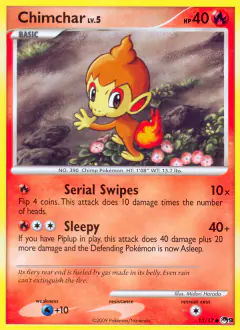Chimchar 13/17 Common card from POP Series 9