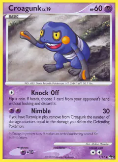 Croagunk 7/17 Uncommon card from POP Series 9