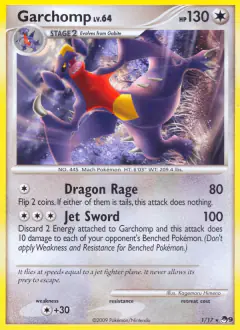 Garchomp 1/17 Rare card from POP Series 9