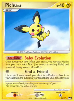 Pichu 11/17 Uncommon card from POP Series 9