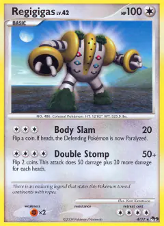 Regigigas 4/17 Rare card from POP Series 9