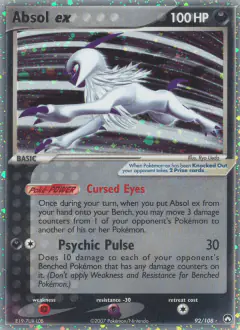 Absol ex 92/108 Rare Holo EX card from Power Keepers