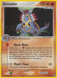 Armaldo 3/108 Rare Holo card from Power Keepers