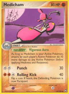 Medicham 34/108 Uncommon card from Power Keepers