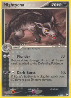 Mightyena 18/108 Rare card from Power Keepers