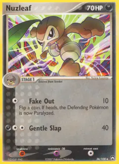 Nuzleaf 36/108 Uncommon card from Power Keepers