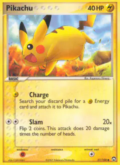 Pikachu 57/108 Common card from Power Keepers