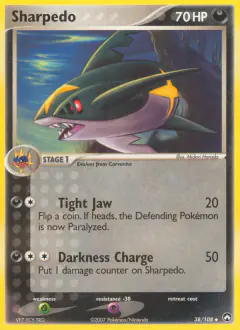 Sharpedo 38/108 Uncommon card from Power Keepers