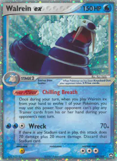 Walrein ex 99/108 Rare Holo EX card from Power Keepers