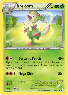 Breloom 16/160 Rare card from Primal Clash