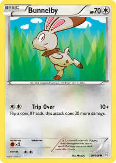 Bunnelby 120/160 Common card from Primal Clash