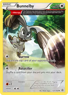 Bunnelby 121/160 Uncommon card from Primal Clash